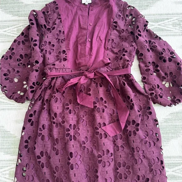 Tuckernuck Merlot Lace Calliope Dress - Picture 7 of 8